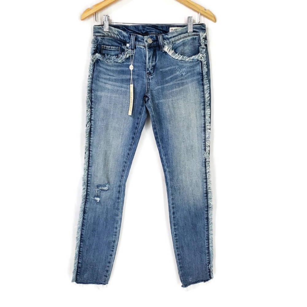 NWT Blank NYC Frayed Skinny Jeans Raw Hem Fray for Days Size 25 Boho - Picture 3 of 14